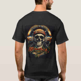 Camiseta Rebel Riffs: Libere o som - Caveira e Crossbones