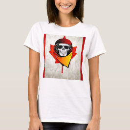 Camiseta Rebel Skull - Bandeira Canadiana Incomodada