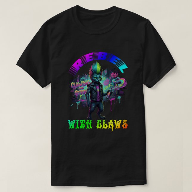 Camiseta Rebel with claws (Frente do Design)