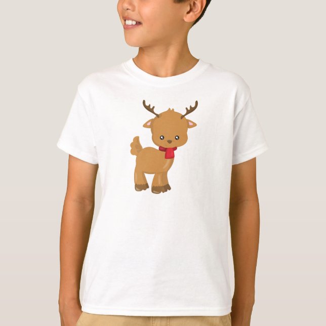 Camiseta Rebelde Bonita, Pequena Rebelde, Scarf, Antlers (Frente)