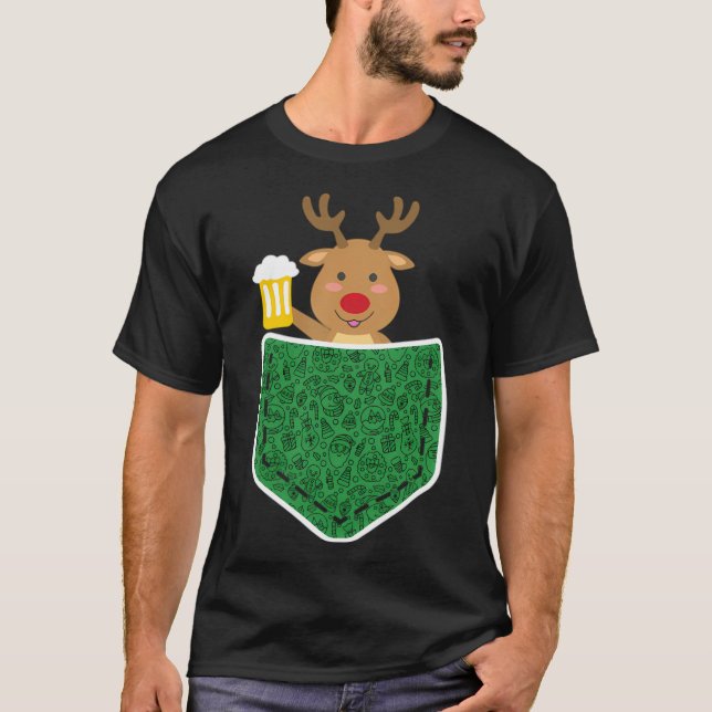 Camiseta Rebelde Com Cerveja No Feliz Natal De Adulto Engra (Frente)