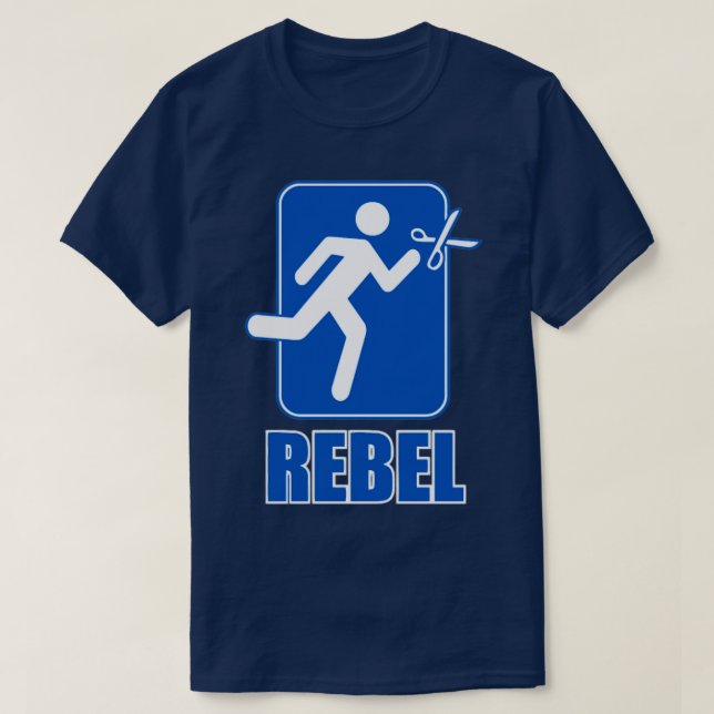 Camiseta Rebelde Com Tesoura (Frente do Design)