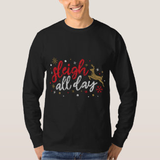 Camiseta Rebelde O Dia Todo Reindeado Engraçado Feliz Natal