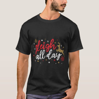 Camiseta Rebelde O Dia Todo Reindeado Engraçado Feliz Natal