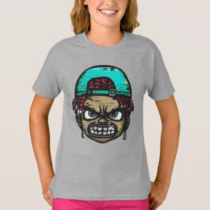 Camiseta Rebelde Urbano: Rosto Estilo Grafite