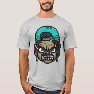 Camiseta Rebelde Urbano: Rosto Estilo Grafite