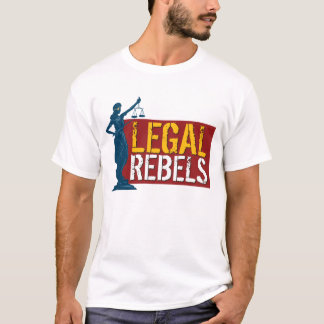 Camiseta Rebeldes & senhora legais Justiça no vermelho