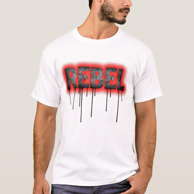Camiseta REBELDRIP Defiance in Red Echo (Frente)