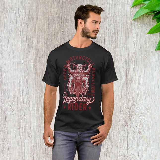 Camiseta Rebelião de Motocicleta de Velocidade do cheio (Criador carregado)