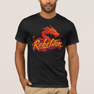 Camiseta Rebelião de T-Shirt história do dragão
