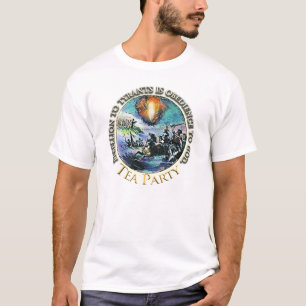 Camiseta Rebelião do Partido do Chá aos Tiranos