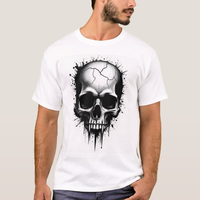 Camiseta Rebelião rachada" (Frente)