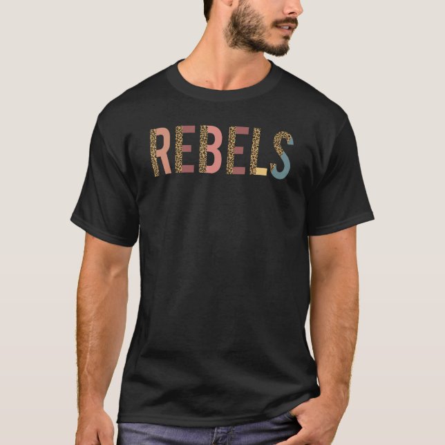 Camiseta Rebels Team spirit School Sports Fan Mascot Teache (Frente)