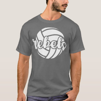 Camiseta Rebels Volleyball Team Mascot School Spirit Game N