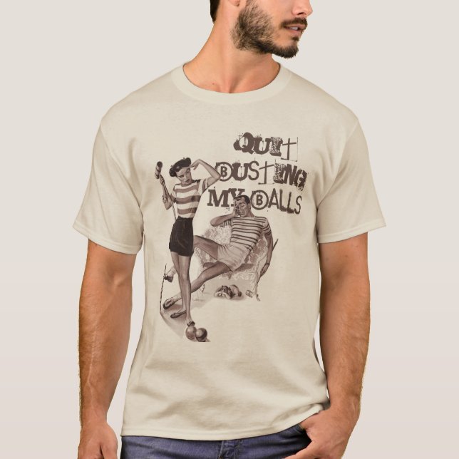 Camiseta Rebentar retro da bola (Frente)