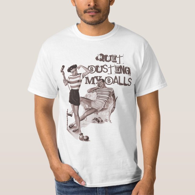 Camiseta Rebentar retro da bola (Frente)