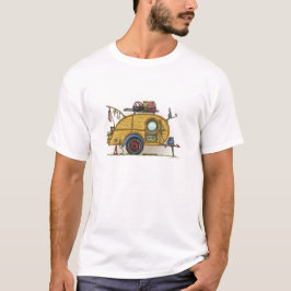 Camiseta Reboque bonito do viagem do campista da lágrima do