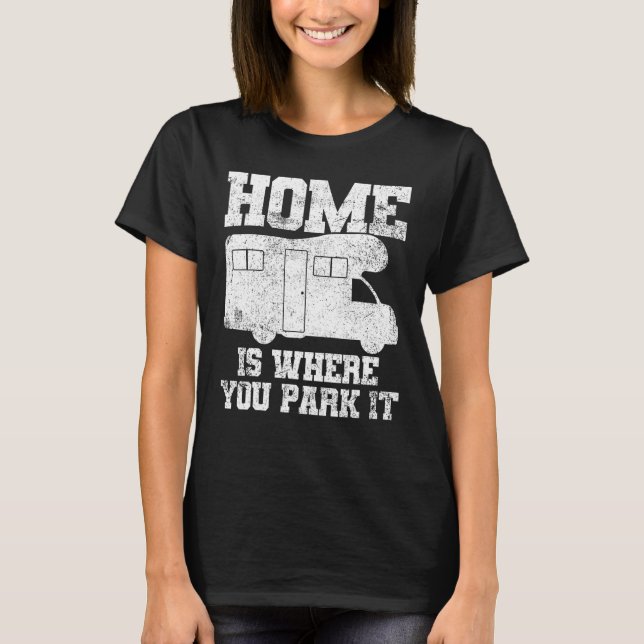 Camiseta Reboque da Caravana de Camping Rv (Frente)