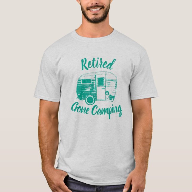 Camiseta Reboque de acampamento retro de acampamento ido (Frente)