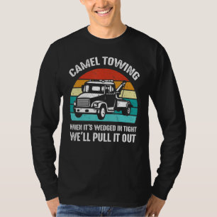 Camiseta Reboque de Camelo Humor Adulto Retro Dito
