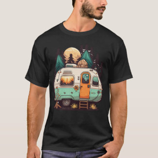 Camiseta Reboque de camping vintage