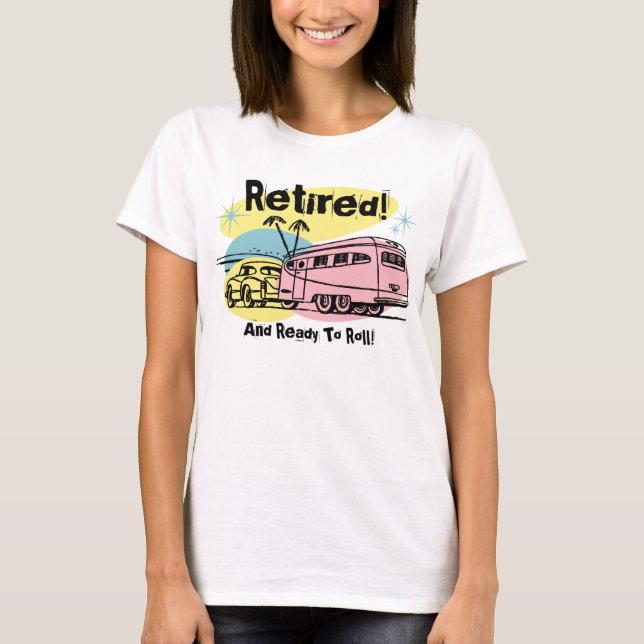 Camiseta Reboque retro t-shirt aposentado (Frente)