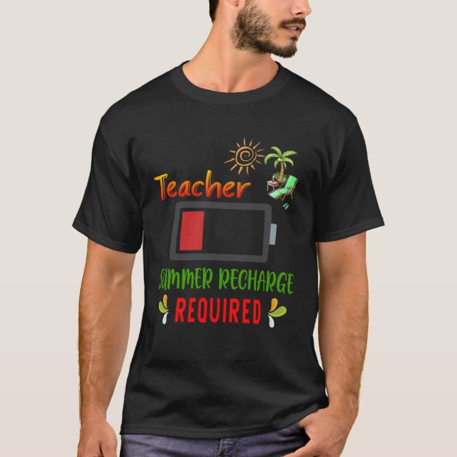 Camiseta Recarga de Sumário de Professores Necessária (Frente)