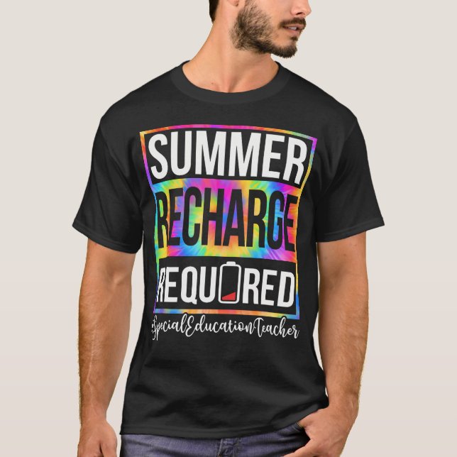 Camiseta Recarga de Verão para Professores de Educação Espe (Frente)