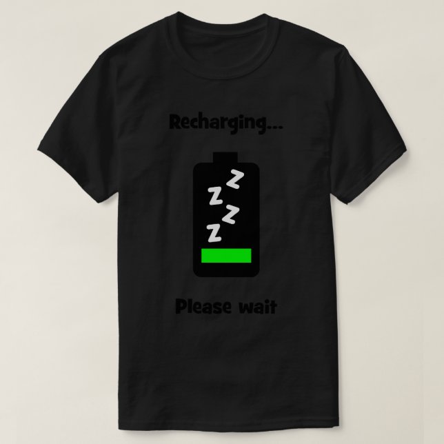 Camiseta Recarregação Aguarde (Frente do Design)