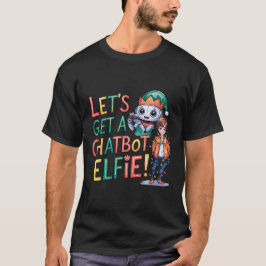 Camiseta 🤖 Receba um Chatbot Elfie Memórias de Natal Engra