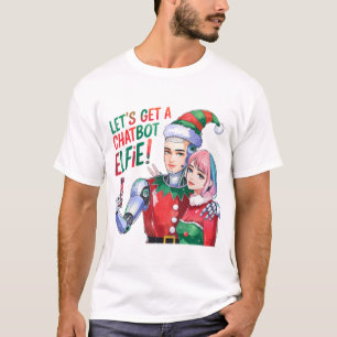 Camiseta 🤖 Receba um Chatbot Elfie Memórias de Natal Engra