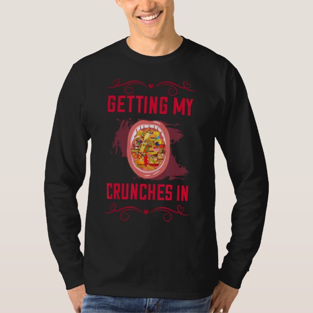 Camiseta Recebendo Meus Bêbados Em Sarcástico Comida (Frente)