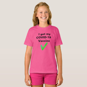 Camiseta Recebi minha vacina COVID-19.T-Shirt personalizada