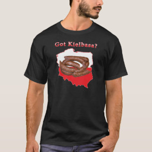Camiseta Recebi o mapa polonês de Kielbasa