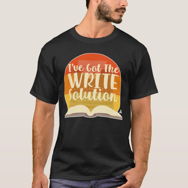 Camiseta Recebi O Slogan Do Autor Engraçado Da Solução De E (Frente)