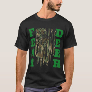 Camiseta Receio da bandeira americana Deer Camo