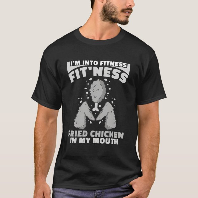 Camiseta Receita Coreana de Comida Rápida de Frango Seco (Frente)