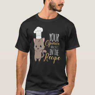 Camiseta Receita Culinária de Cozinha de Gato Restaurante C
