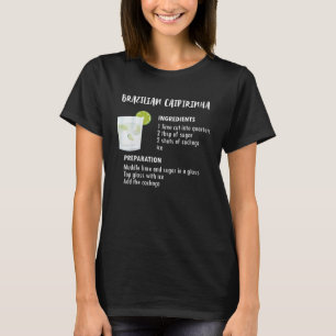 Camiseta Receita da Caipirinha Brasileira para Cachaca