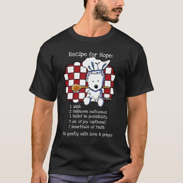 Camiseta Receita da esperança de KiniArt Westie (Frente)