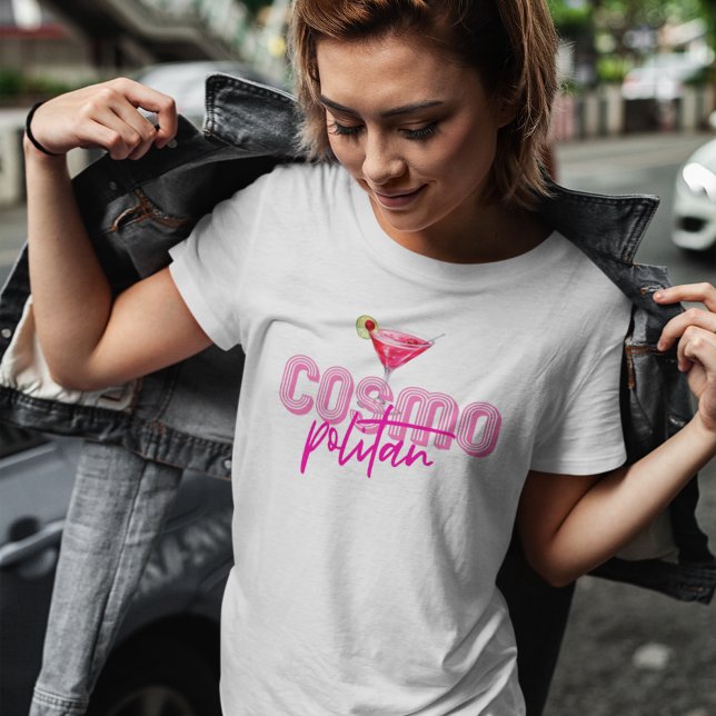 Camiseta Receita de Cocktail Cosmopolita Cosmopolita (Criador carregado)