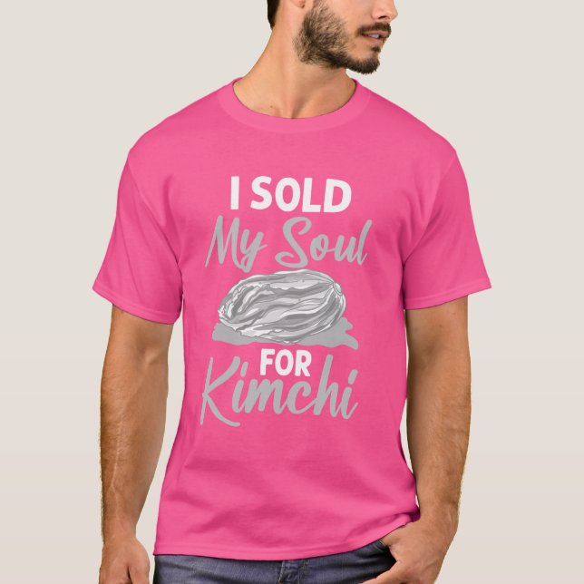 Camiseta Receita de Comida com Engraçado da Kimchi Coreano (Frente)
