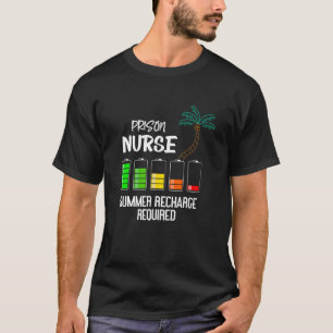 Camiseta Receita de Férias de Verão na Enfermeira - F