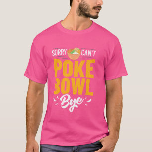 Camiseta Receita de Peixes de Comida Havaiana do Poke Bowl
