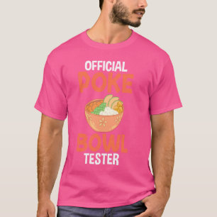 Camiseta Receita de Peixes de Comida Havaiana do Poke Bowl
