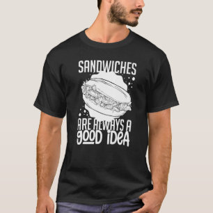 Camiseta Receita de torradeira de Comida de almoço do Sandw
