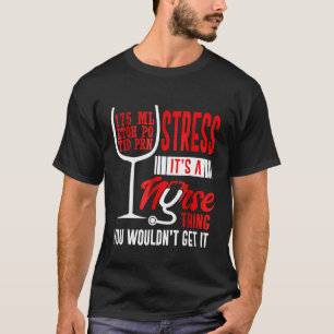 Camiseta Receita de Vinho de Enfermeira Engraçada Estudante