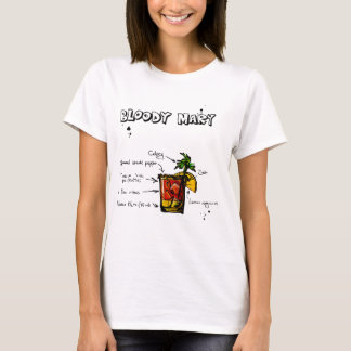 Camiseta Receita do cocktail do Bloody Mary