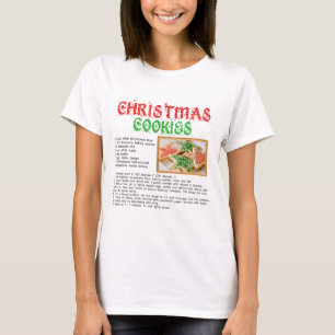 Camiseta Receita dos biscoitos do Natal