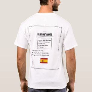 Camiseta Receita Pan con Tomate   Pão de Tomate Es